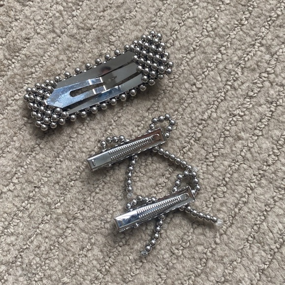 Beaded Hair Clips Set, 3 piece - Picture 4 of 5